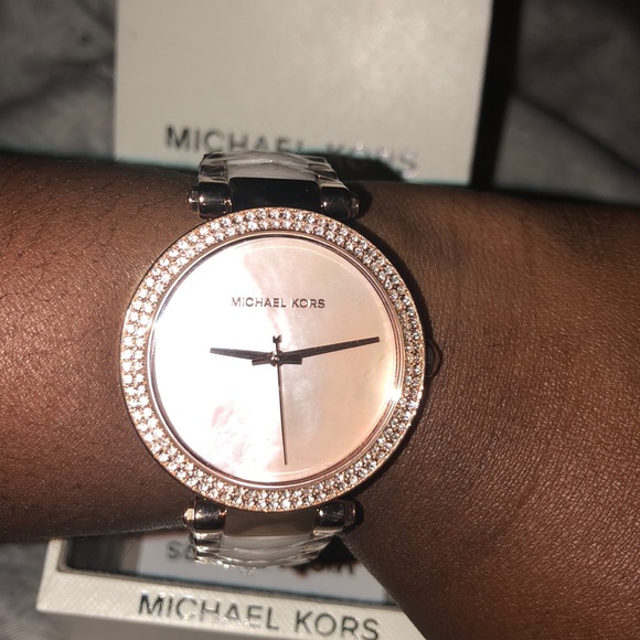 Rose gold And pearl MK Watch